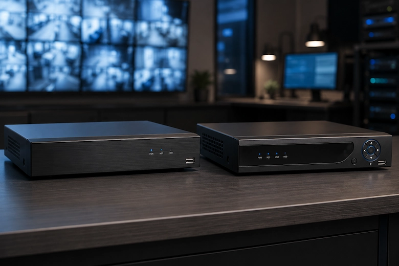 تصویری از تفاوت DVR و NVR