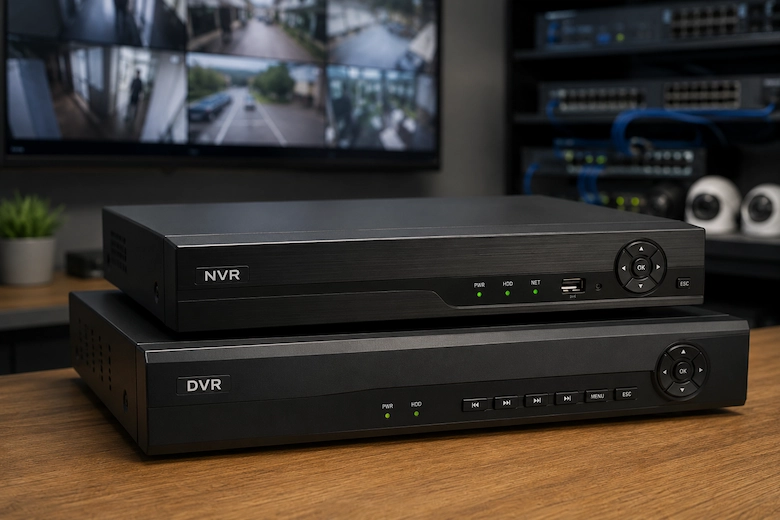 تصویری از تفاوت DVR و NVR